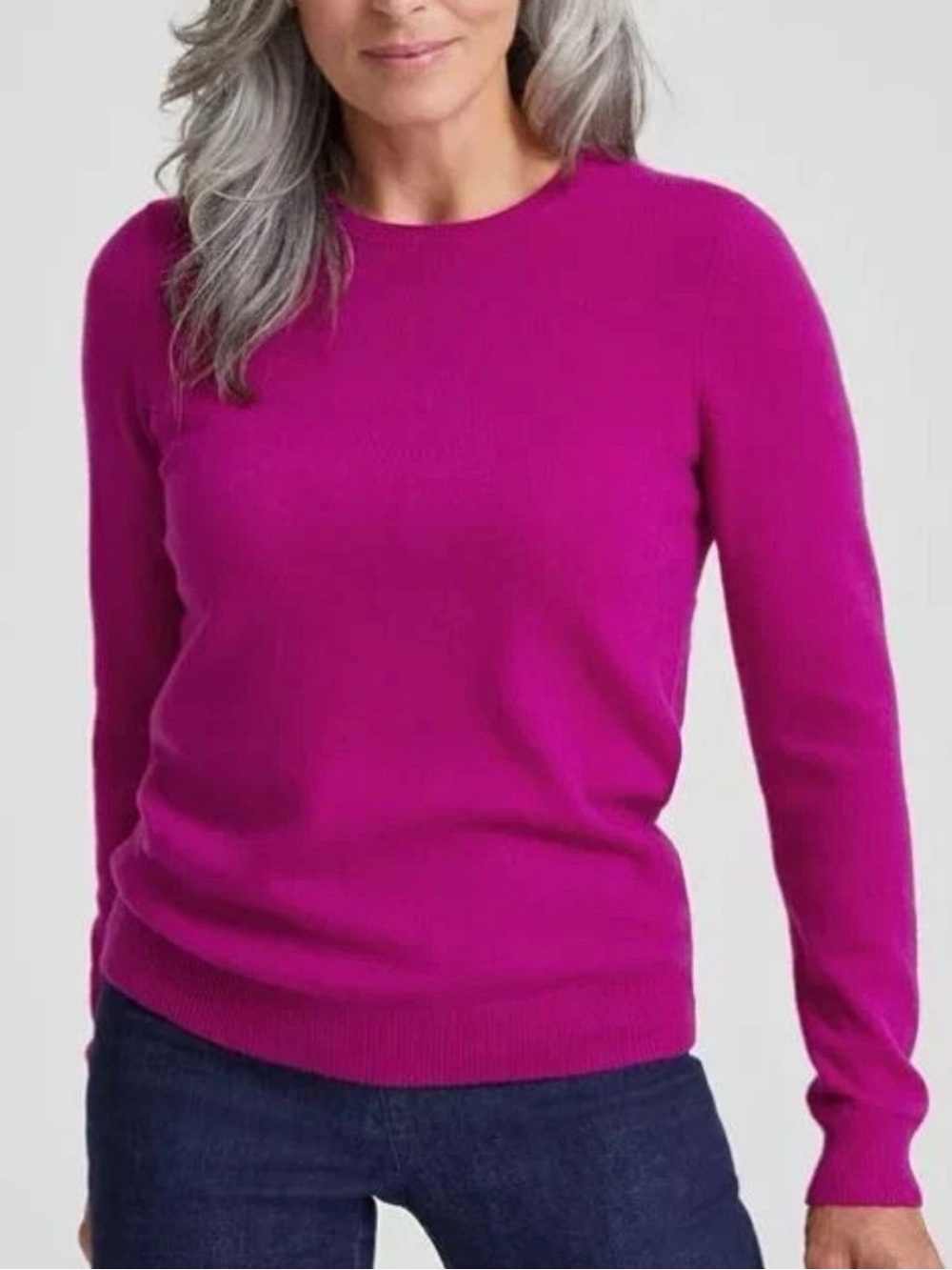 Charter Club Crewneck Sweater in Bright Magenta